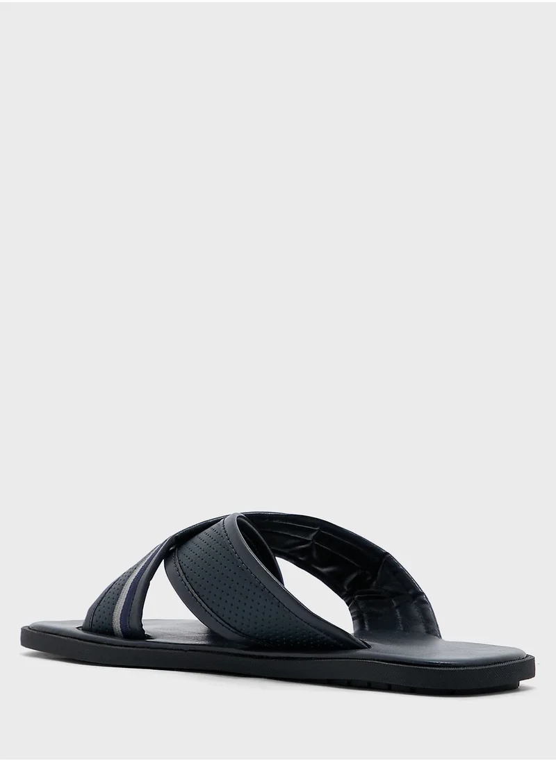 Robert Wood Cross Strap Sandals