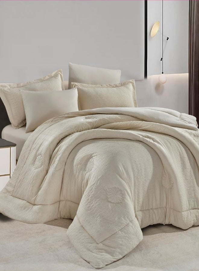 INREST Royal Flora King Comforter Set 240 × 260 cm – Luxury 6 Pieces 100% Microfiber Bedding Set - Image 1