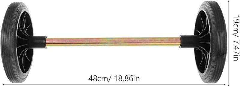 Rubber Hollow Shaft 18.9 Inch Replacement Wheel for Gallon Outdoor Trash Can - Image 5