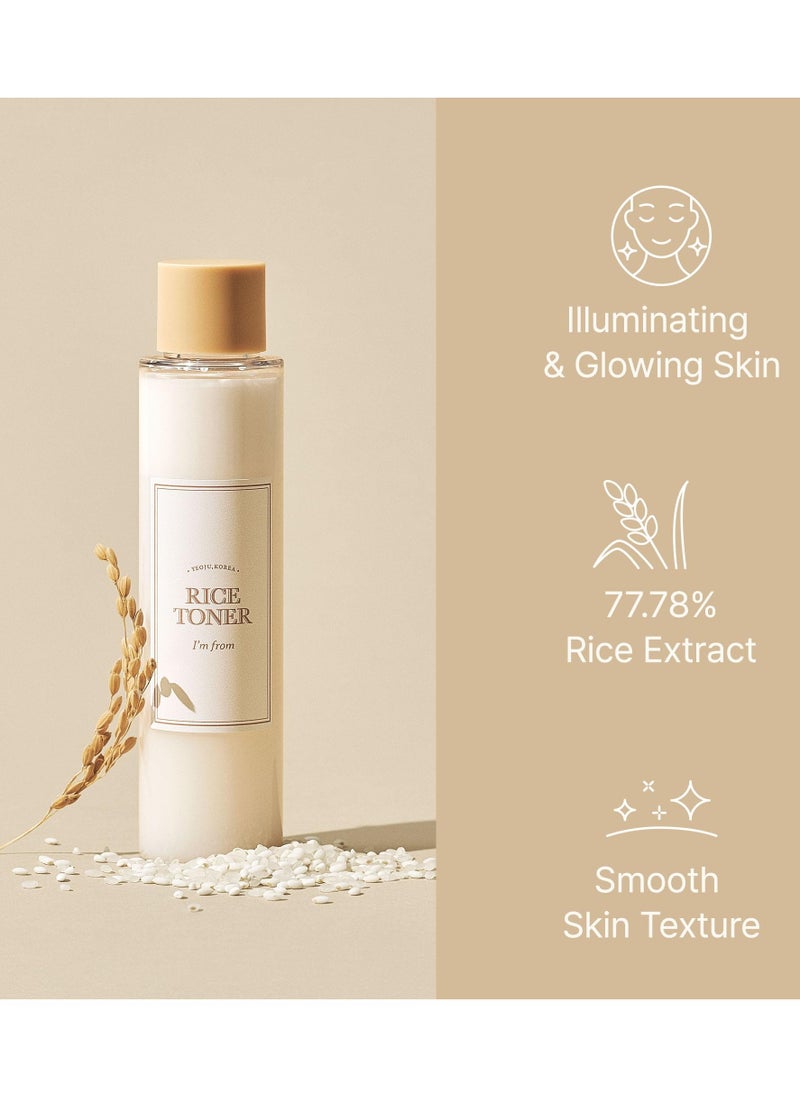 Rice Essence I'm from Rice Toner, Milky Toner for Glowing Skin, Glow Essence with Niacinamide, Hydrating for Dry, Dull, Combination Skin  - Image 1