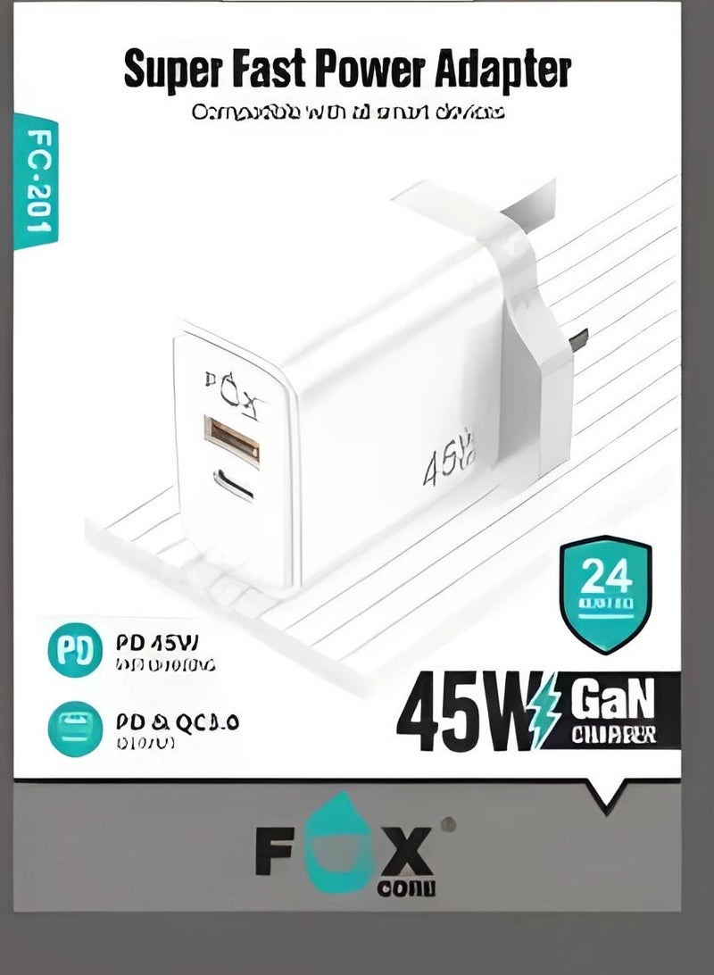 Fox 45W Intervention Fast Charger Type C and USB - Image 1