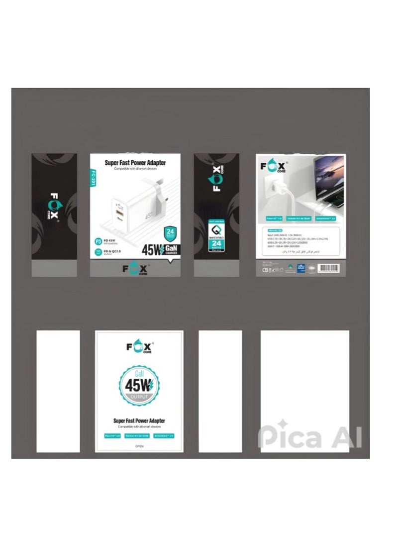 Fox 45W Intervention Fast Charger Type C and USB - Image 3