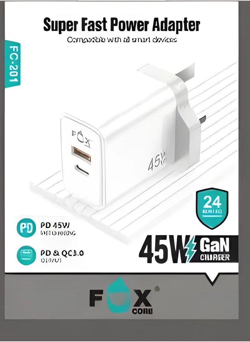 Fox - 45W Intervention Fast Charger Type C and USB - Image 1