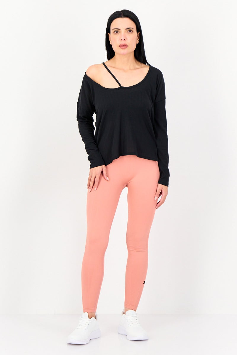 Nike Women Dri Fit Long Sleeve Yoga Top, Black - Image 4