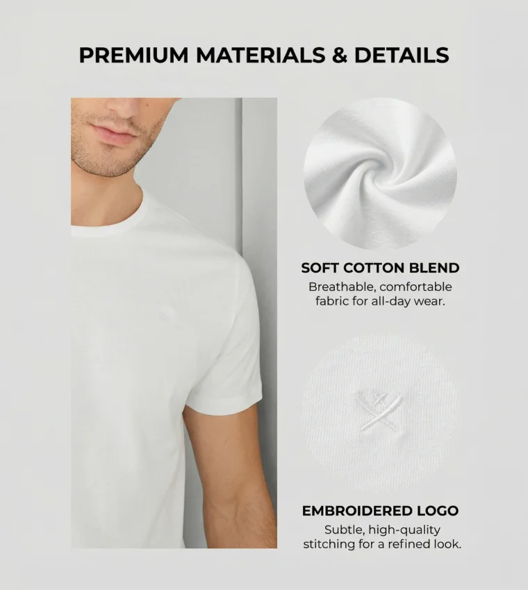هاكيت CLASSIC FIT PIMA T-SHIRT