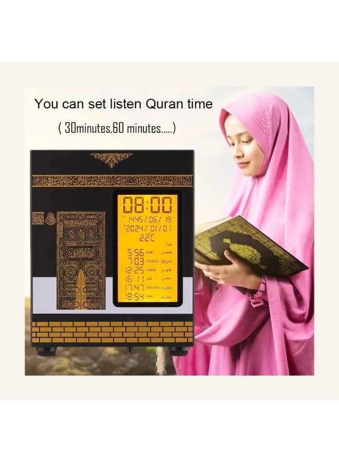 Azan Clock Max Kaaba Quran Speaker 32GB – Digital Azan Alarm Clock with App & Remote Control,30 Reciters & 28 Translations, Islamic Prayer Table Clock for Home & Mosque - Image 4
