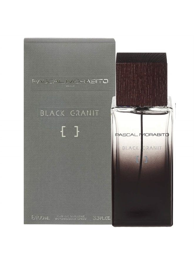 Black Granit- 3.4 Oz Eau De Toilette - Fragrance Mist For Men - Aromatic, Woody Scent - Cologne Spray With Bergamot, Cardamom, Patchouli, Musk Accords
