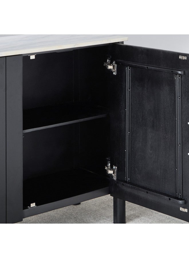 هوم بوكس خزانة جانبية بسطح رخام 1.6 متر و3 أبواب من فابيو 40 × 85 × 160 سم - Image 5