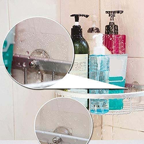 Boniry 2 Pcs Bathroom Accessories Aluminium Heavy Duty Self Adhesive Bathroom Corner Shelf for Wall Multipurpose Wall Mounted Bathroom Organiser Washroom Organizer Silver - Image 5