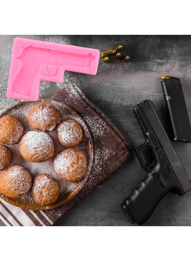 ZiXiang Gun Silicone Molds Pistol Machine Gun Fondant Mold Bullet Silicone Molds For Cake Decorating Cupcake Topper Chocolate Candy Polymer Clay Set Of 4 - Image 5