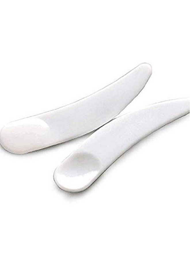 DNHCLL 100Pcs Disposable Mini Curved Cosmetic Spatula Scoop Makeup Mask Spatula Plastic Spoonsmall Makeup Scoop For Mixing And Sampling - Image 1