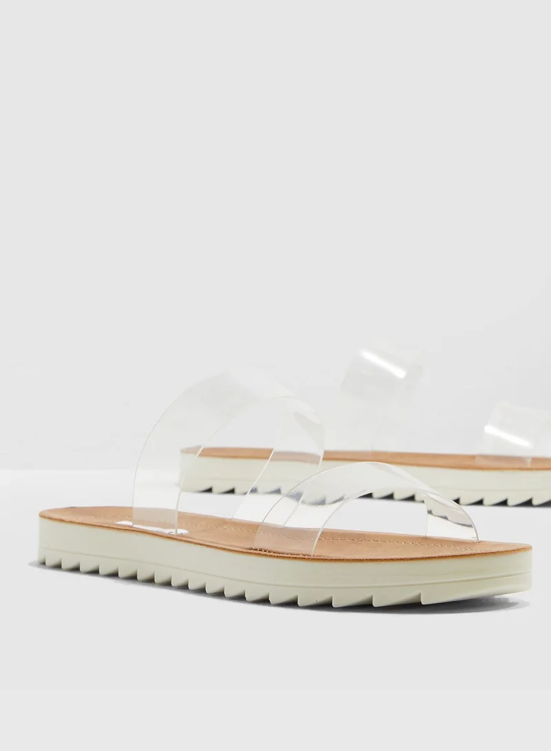 STEVE MADDEN Summer Transparent Sandal - Clear