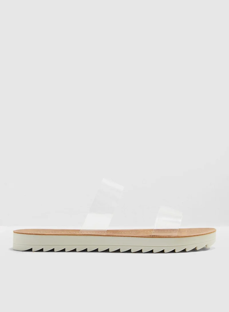 STEVE MADDEN Summer Transparent Sandal - Clear