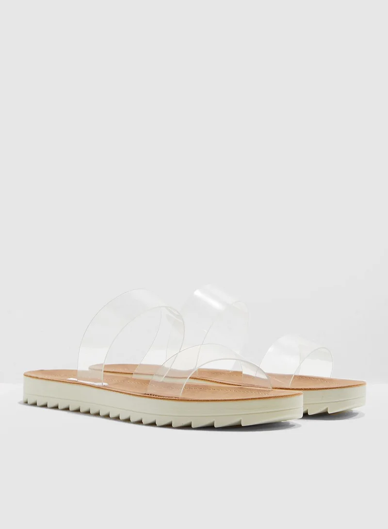 STEVE MADDEN Summer Transparent Sandal - Clear