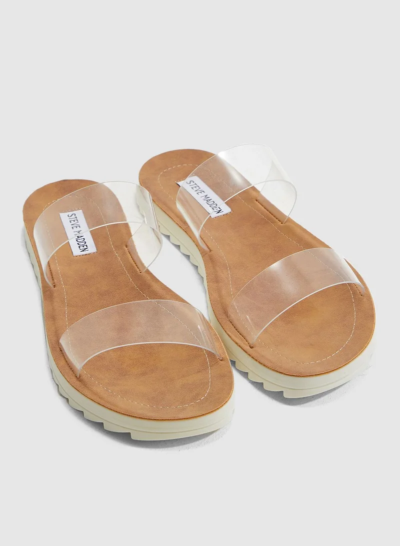 STEVE MADDEN Summer Transparent Sandal - Clear