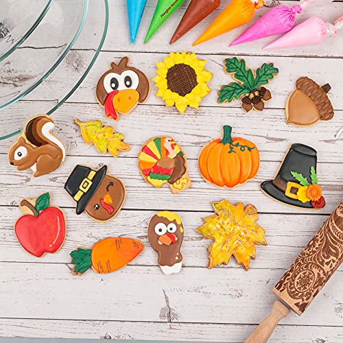 Flycalf Fruit Cookie Cutter Apple with Plunger Stamps Handle Holiday PLA Baking Accessories Cutter Molds Gifts Decorative Party 3.5" Kitchen Cake Supplies - Image 5