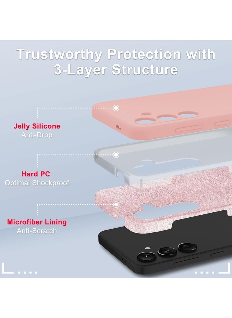 ELTRAZONE Samsung Galaxy S23 FE Case | Soft Silicone Phone Case with 1 Screen Protector | Anti-Scratch Microfiber Lining | Full Body Shockproof Slim Cover | Wireless Charging Compatible | Stylish Pink Protective Case for Samsung Galaxy S23 FE - Image 4