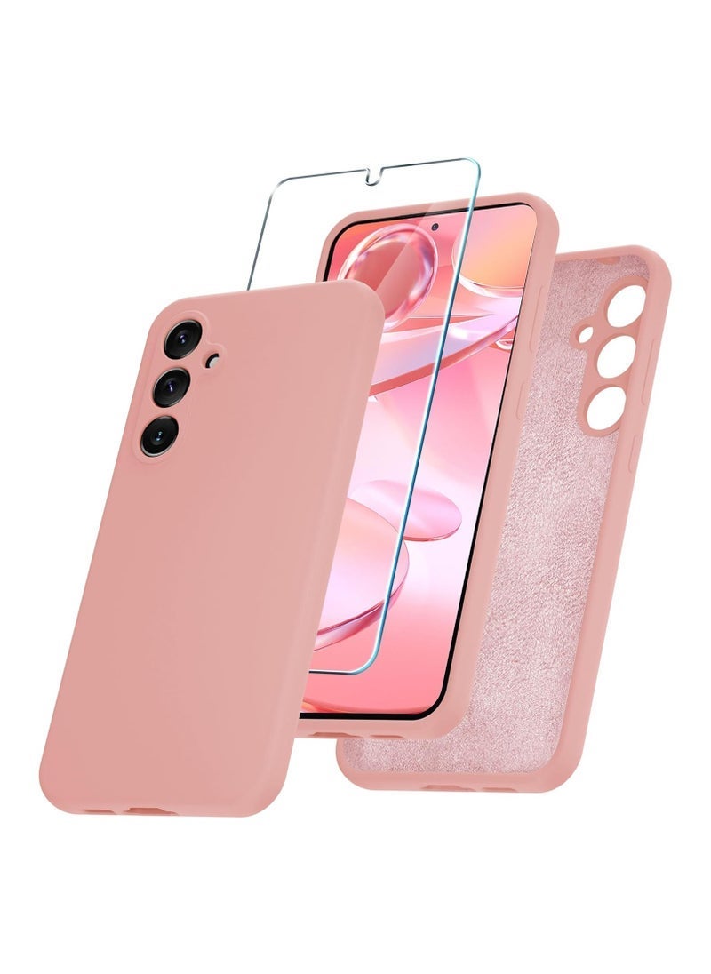 ELTRAZONE Samsung Galaxy S23 FE Case | Soft Silicone Phone Case with 1 Screen Protector | Anti-Scratch Microfiber Lining | Full Body Shockproof Slim Cover | Wireless Charging Compatible | Stylish Pink Protective Case for Samsung Galaxy S23 FE - Image 1