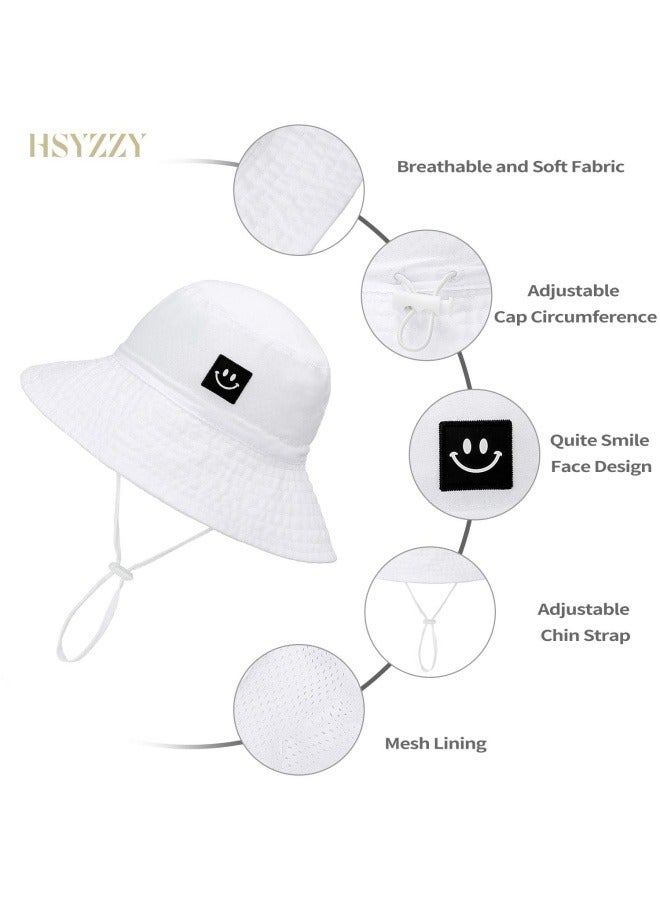 NIBEMINENT Baby Sun Hat Smile Face UPF 50+ Toddler Bucket Hat for Boys Girls 0-6 Years - Image 4