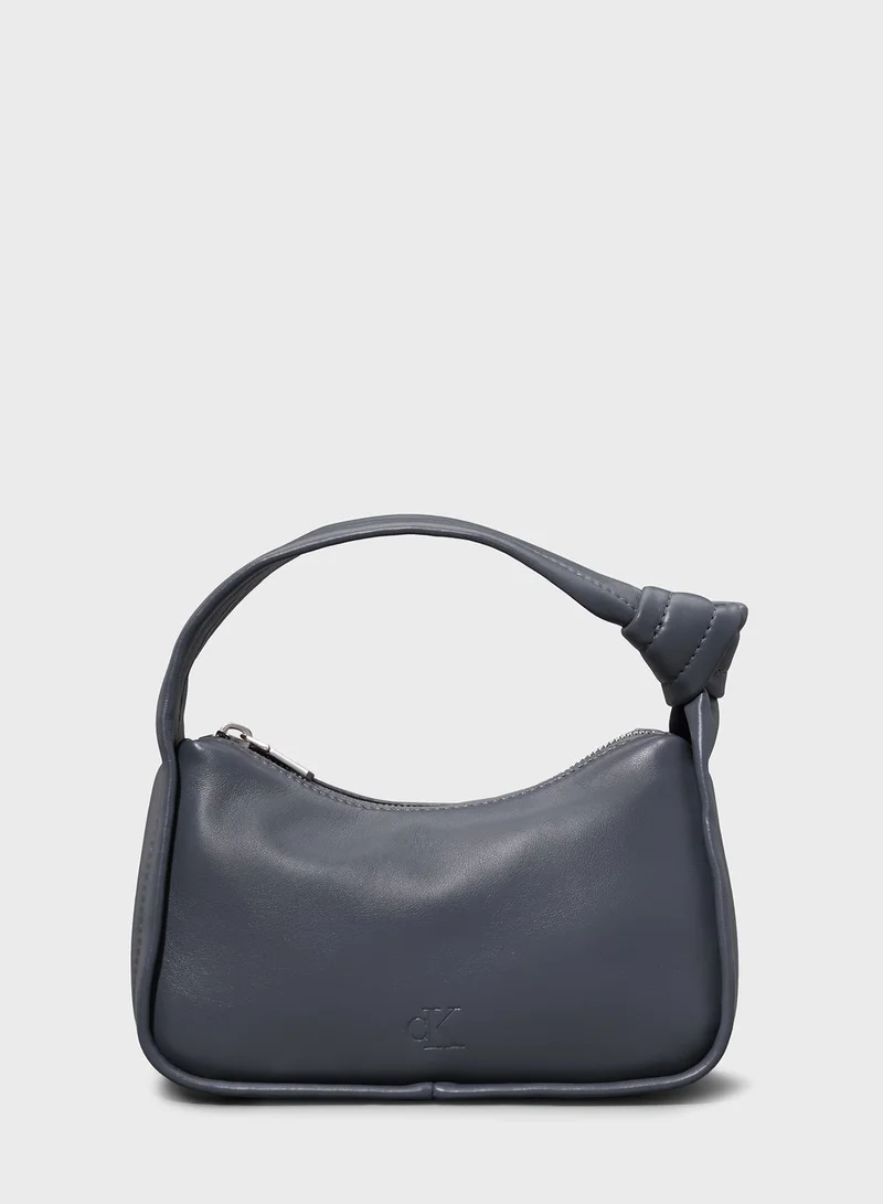 Calvin Klein Jeans Knotted Handle Zip Over Satchel