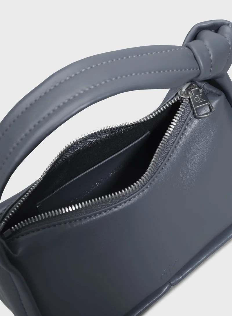 Calvin Klein Jeans Knotted Handle Zip Over Satchel