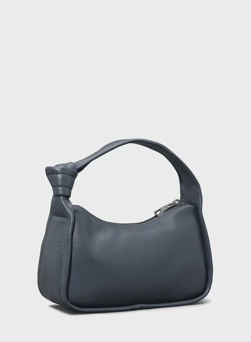 Calvin Klein Jeans Knotted Handle Zip Over Satchel