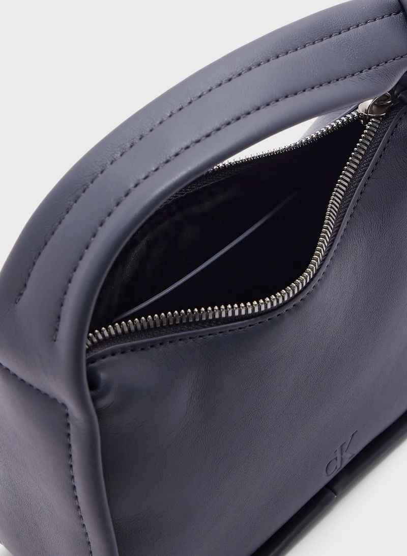 Calvin Klein Jeans Knotted Handle Zip Over Satchel