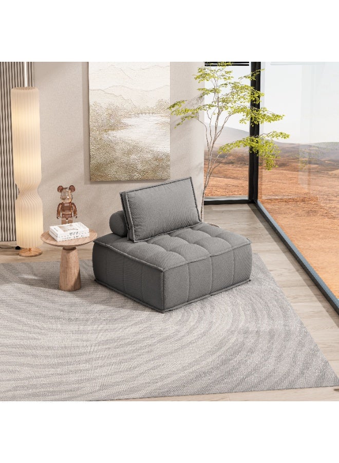 Castlery Bedroom Single Floor Sofa- for Small Apartments with Detachable Backrest & High-Density Foam, Skin-friendly and Breathable for Living Room and Bedroom Furniture - Image 1