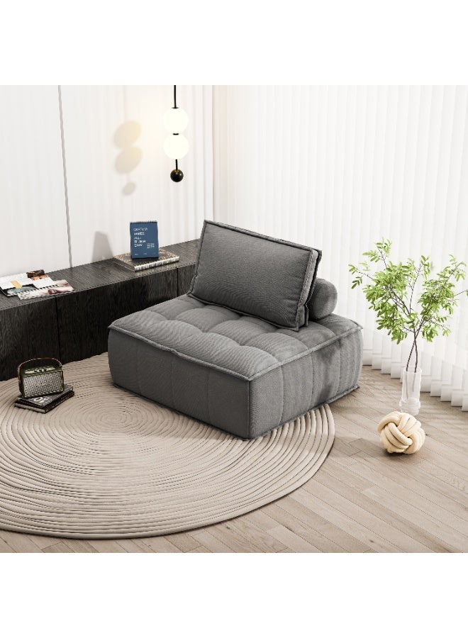 Castlery Bedroom Single Floor Sofa- for Small Apartments with Detachable Backrest & High-Density Foam, Skin-friendly and Breathable for Living Room and Bedroom Furniture - Image 2