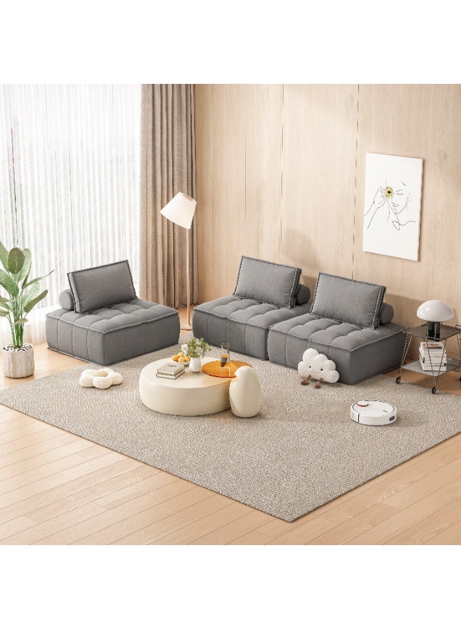 Castlery Bedroom Single Floor Sofa- for Small Apartments with Detachable Backrest & High-Density Foam, Skin-friendly and Breathable for Living Room and Bedroom Furniture - Image 4