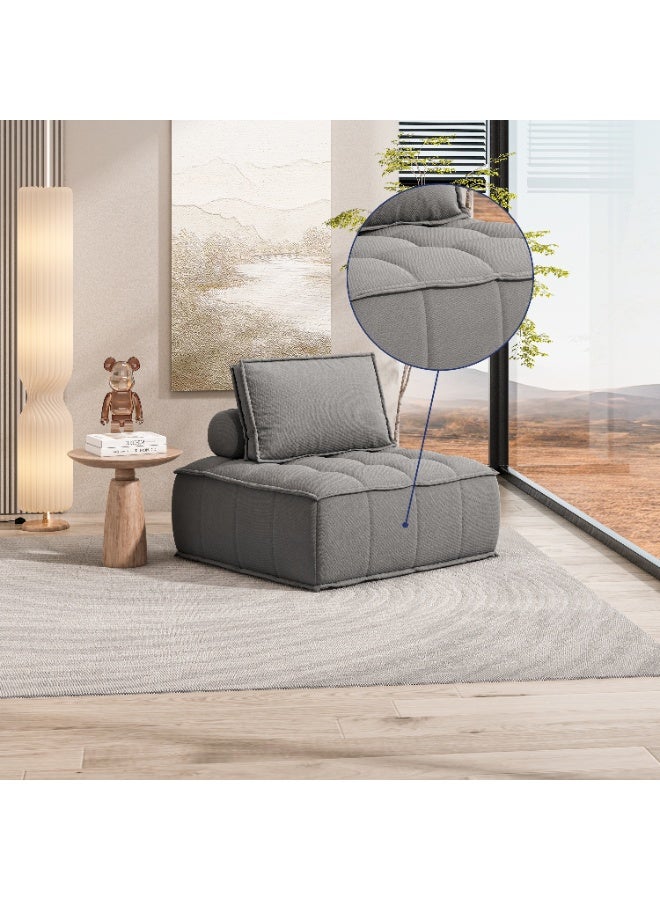 Castlery Bedroom Single Floor Sofa- for Small Apartments with Detachable Backrest & High-Density Foam, Skin-friendly and Breathable for Living Room and Bedroom Furniture - Image 5