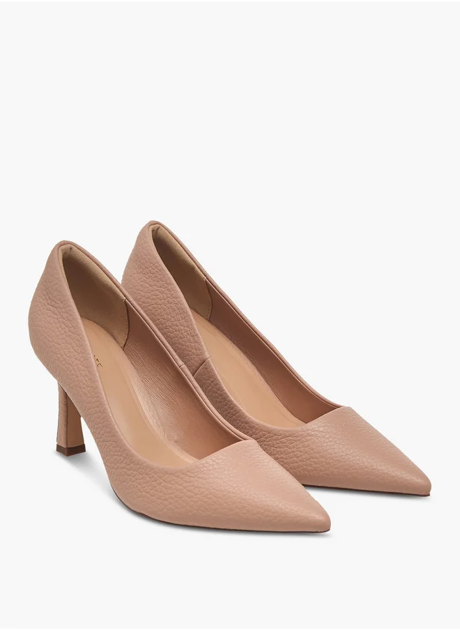 سيليست Women's Textured Pointed Toe Shoes with Stiletto Heels
