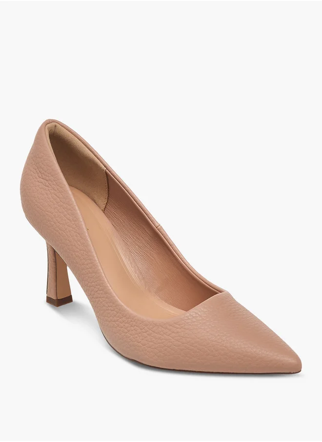 سيليست Women's Textured Pointed Toe Shoes with Stiletto Heels