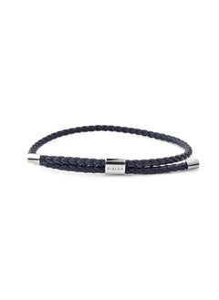 Riblor Danilo Leather Bracelet Navy Blue  - Image 1