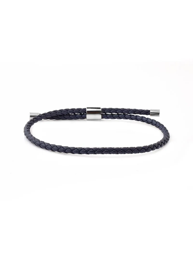 ريبلور Danilo Leather Bracelet Navy Blue