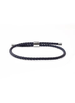 Riblor Danilo Leather Bracelet Navy Blue  - Image 2