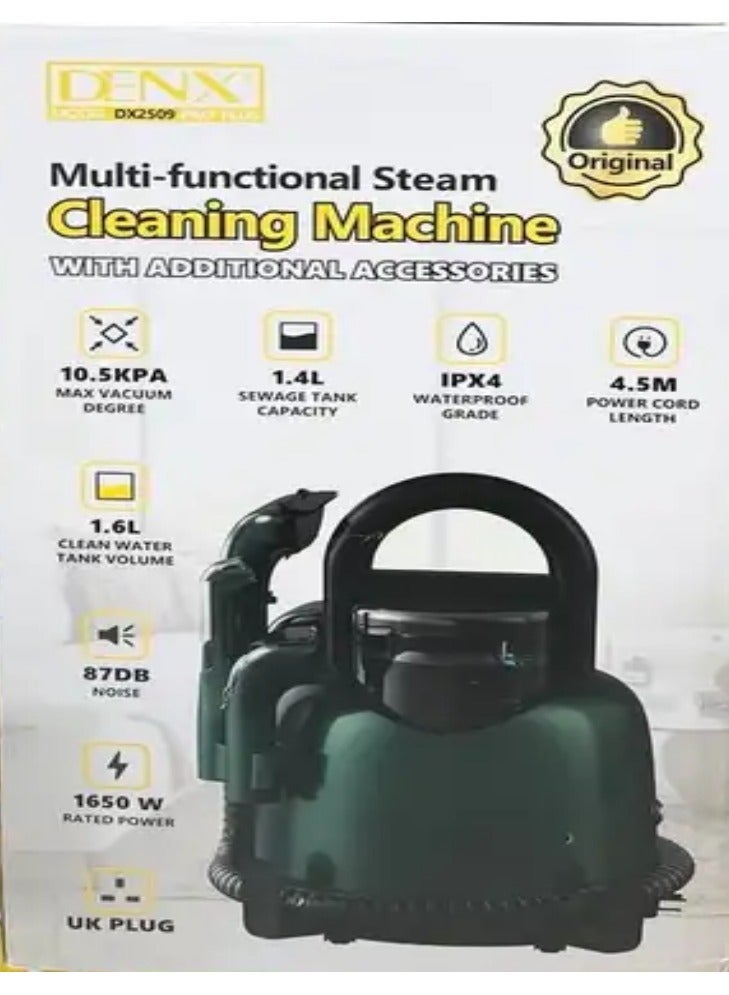 Denx Steam Cleaner with Dust and Dust Spray Suction, Cleaning Machine, Integrated, High Temperature Sterilization, Sofa, Carpet, Mattress, 1650W - Image 2