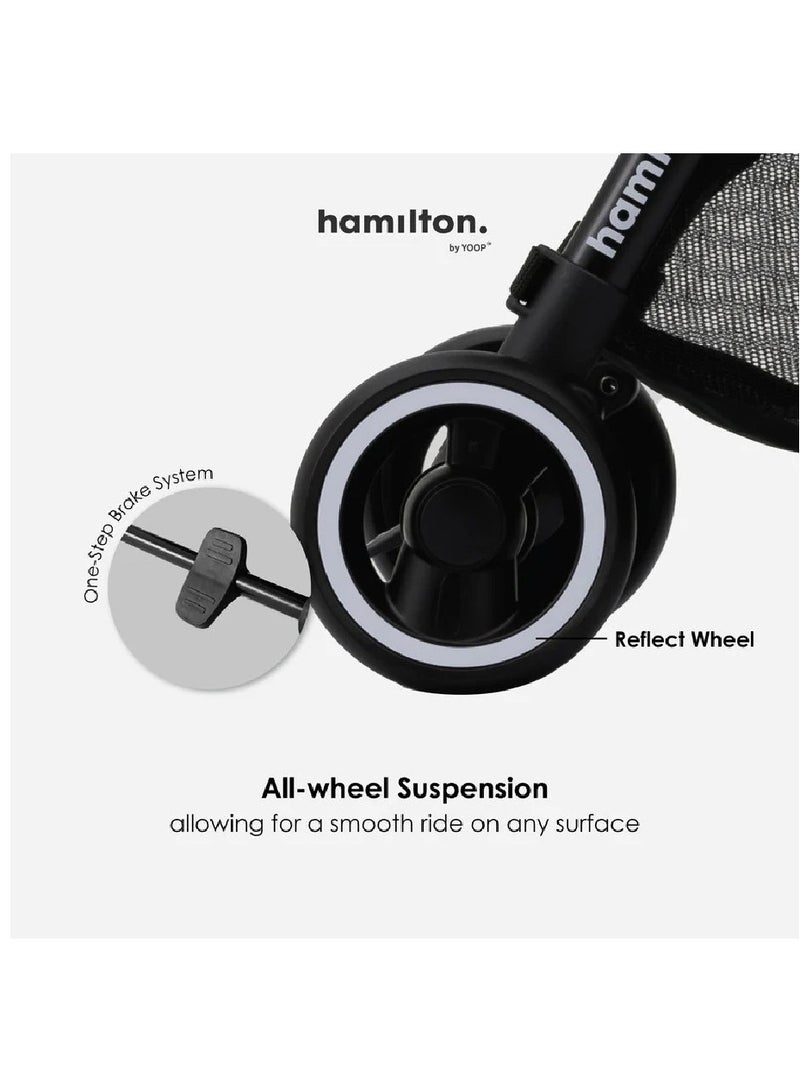 Hamilton by Yoop - Everyday Stroller - Autofold System - Black - Image 4