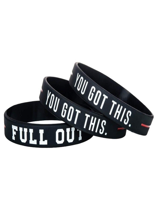 Sainstone Full Out You Got This Motivational Silicone Bracelets - Inspirational Rubber Wristbands Band Gifts for Men, Women, Teens (3-Pack) - Image 5