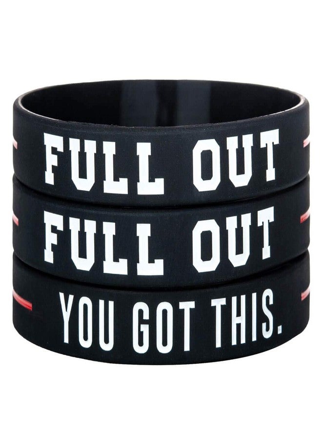 Sainstone Full Out You Got This Motivational Silicone Bracelets - Inspirational Rubber Wristbands Band Gifts for Men, Women, Teens (3-Pack) - Image 3