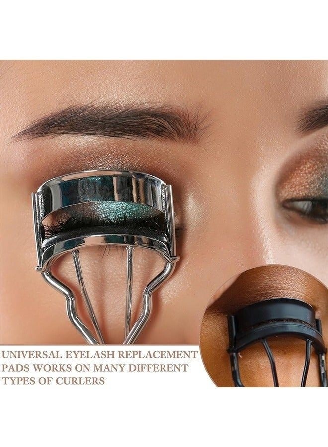 80 Pcs Black Silicone Eyelash Curler Refill Pads,Universal Rubber Replacement Pads with Clear Storage Box,Soft Durable Lash Curler Accessories for Home Makeup Salon Use - Image 3