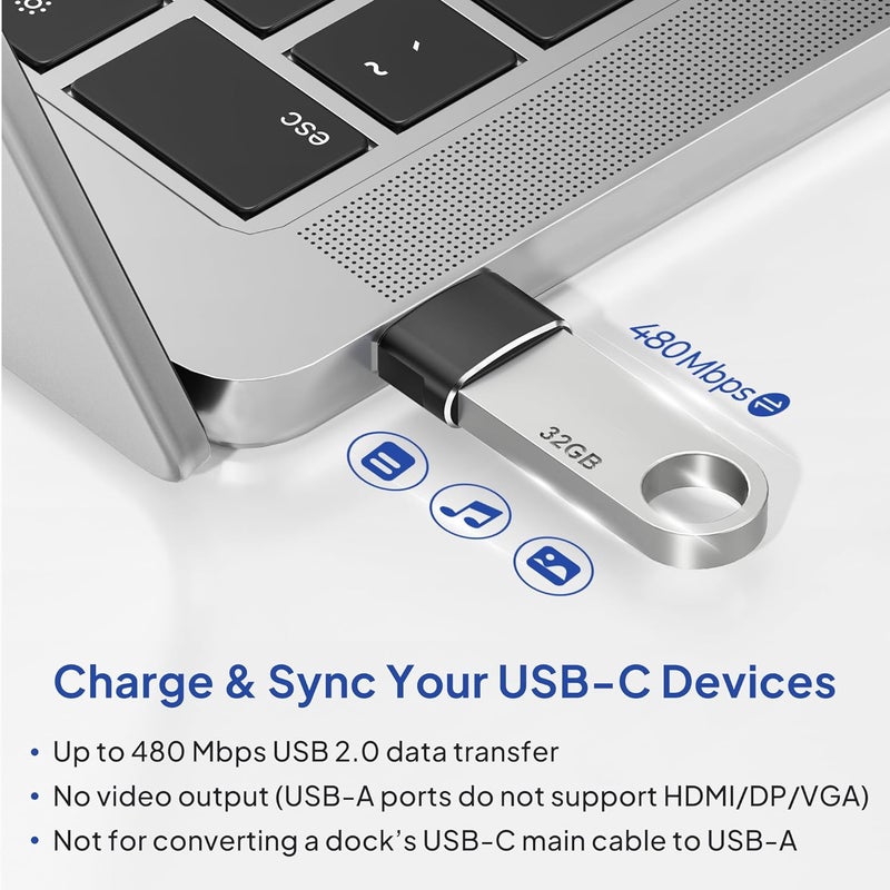 Elebase USB to USB C Adapter for iPhone 17 4Pack,USBC Female to A Male Car Charger Adapter,Type C Converter Apple 16 Pro Max 15 14 Plus,iWatch Watch 11 10 Se Ultra 3,iPad Air,Samsung Galaxy S25,Black - Image 5