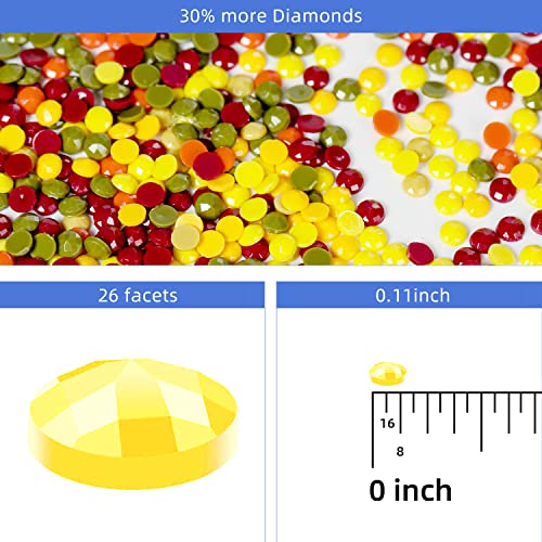 DKHDBD Diamond Painting Kits for Adults, 12x16 Inch DIY Paint by Numbers for Adults Beginner, DIY Full Drill Diamond Dots Paintings Picture Arts Craft for Home Wall Art Decor (Yellow Butterfly) - Image 5