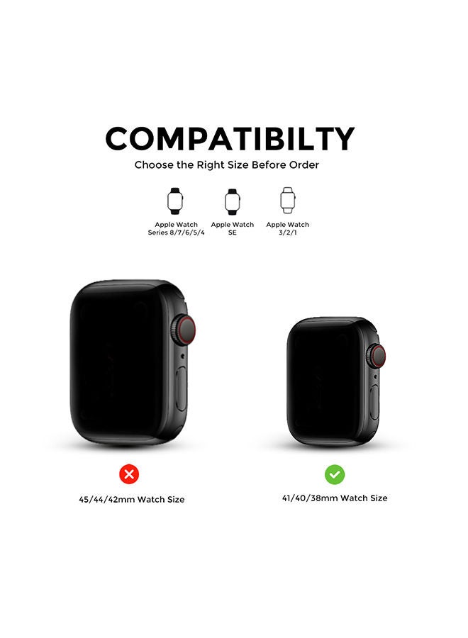 O Ozone [ Pack of 3 ] Stretchy Solo Loop Bands For Apple Watch Series 10 9 8 7 6 5 4 SE, 38/40/41/42mm Adjustable Braided Nylon Elastic Sport Straps - Image 2