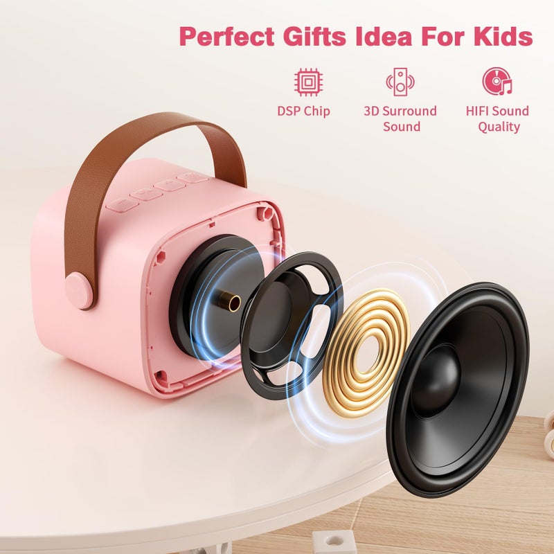 voijump Mini Karaoke Machine with 2 Wireless Microphones, 2026 TOP Kids Portable Bluetooth Karaoke Machine for 3, 4, 5, 6, 7, 8, 9,10,11,12+Year Old, Christmas Birthday Gifts for Girls Boys Adults Home Party - Image 5