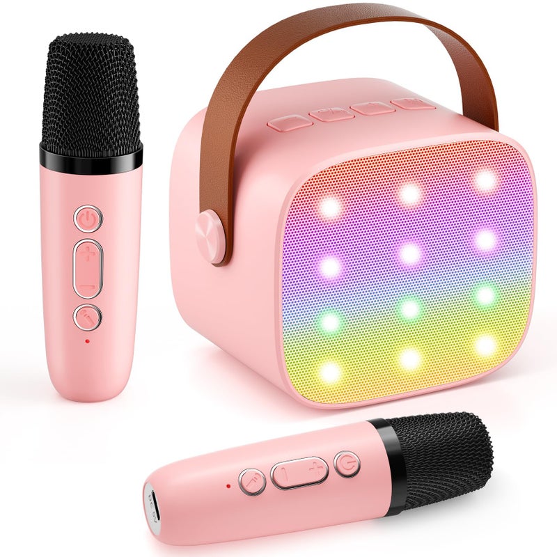 voijump Mini Karaoke Machine with 2 Wireless Microphones, 2026 TOP Kids Portable Bluetooth Karaoke Machine for 3, 4, 5, 6, 7, 8, 9,10,11,12+Year Old, Christmas Birthday Gifts for Girls Boys Adults Home Party - Image 1