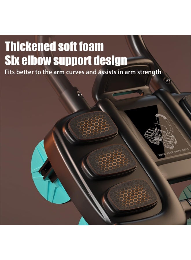 فلوشرينيك عجلة تمارين البطن مع مساند للمرفقين ومؤقت - عجلة تمارين البطن الجديدة، عجلة تمارين البطن ذاتية السحب، معدات تدريب البطن المطورة ذات الأربع عجلات، آلة تدريب البطن المنزلية، مناسبة للتمارين المنزلية - Image 4