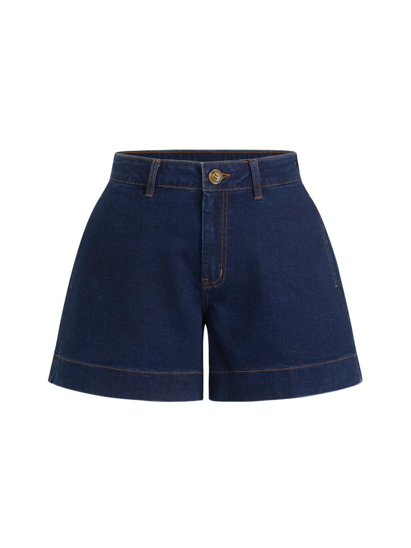CIDER Jean Shorts for Women Denim Shorts with Pockets Mid Rise Stretchy Casual Jorts Trendy Summer Outfits Y2K - Image 1