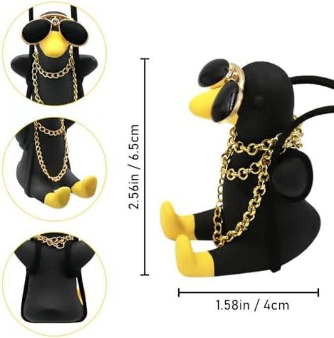 Kiofs Swinging Duck Car Hanging Ornament, Cool Car Hanging Accessories for Rear View Mirror, Cute Car Pendant Swinging Sunglasses Duck Hanging  Swing - Image 4