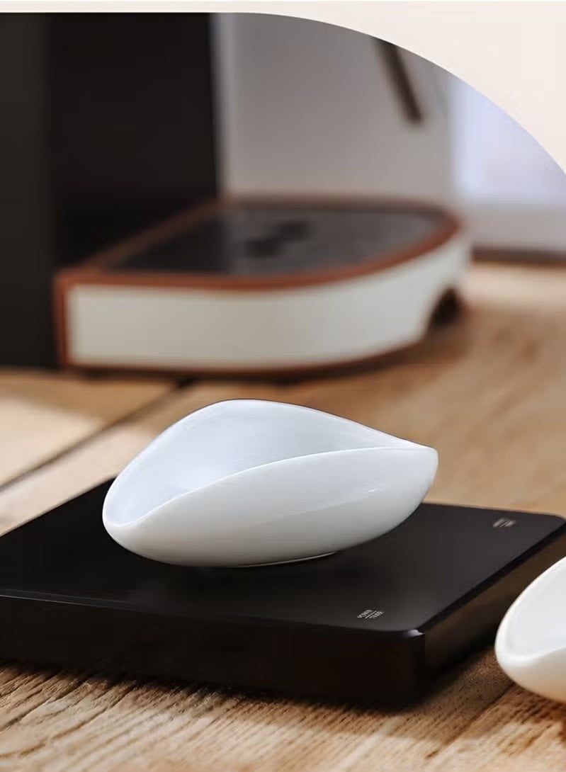 Coffee Dosing Tray Ceramic V60 Pour Over Coffee Plate Bean Measuring Dish Kitchen Coffee Tool Elegant Design - Image 2
